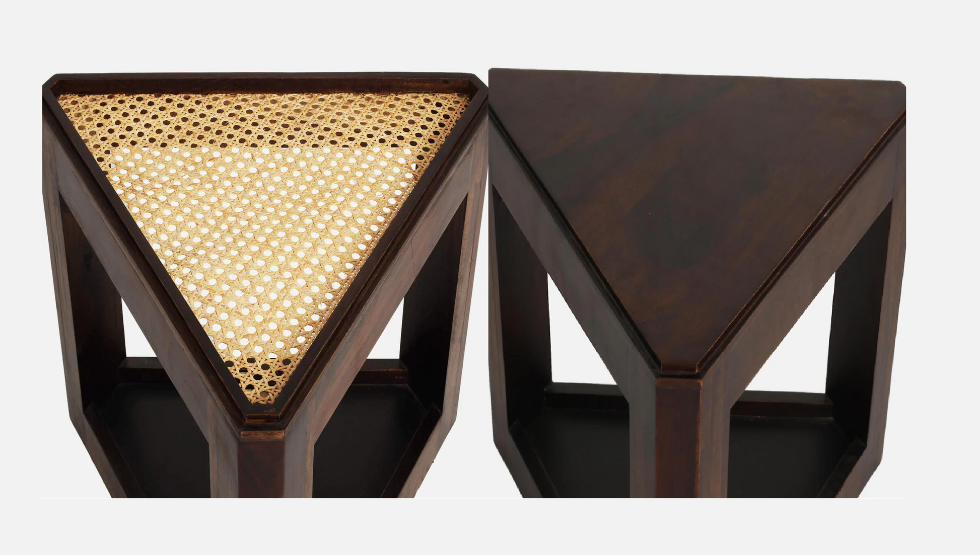 Vodrohome– sheesham wood cane coffee table – multifunctional center table - octagonal sofa table – cane end table – rattan cane side table – sheesham wood stool C#051 - vodrohome