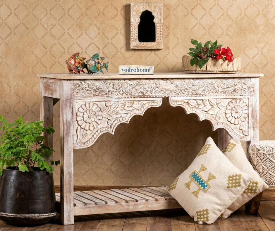 vodrohome Console Tables for Entryway | Hallway Table Entryway | Wooden Console Table Living Room | Accent Tables for Entryway CO#002