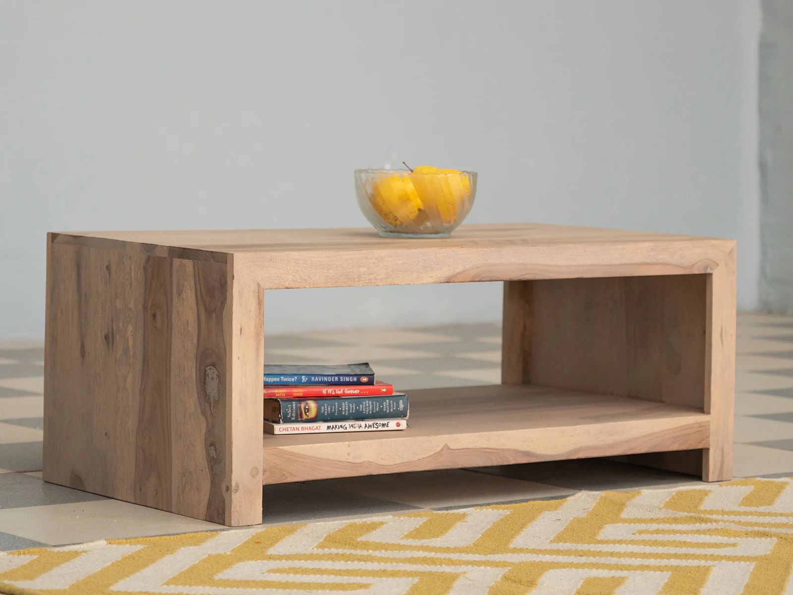 Vodrohome classic design center table for office – solid sheesam wood coffee table - sofa set table classic – available in 3 stains C#014 - vodrohome