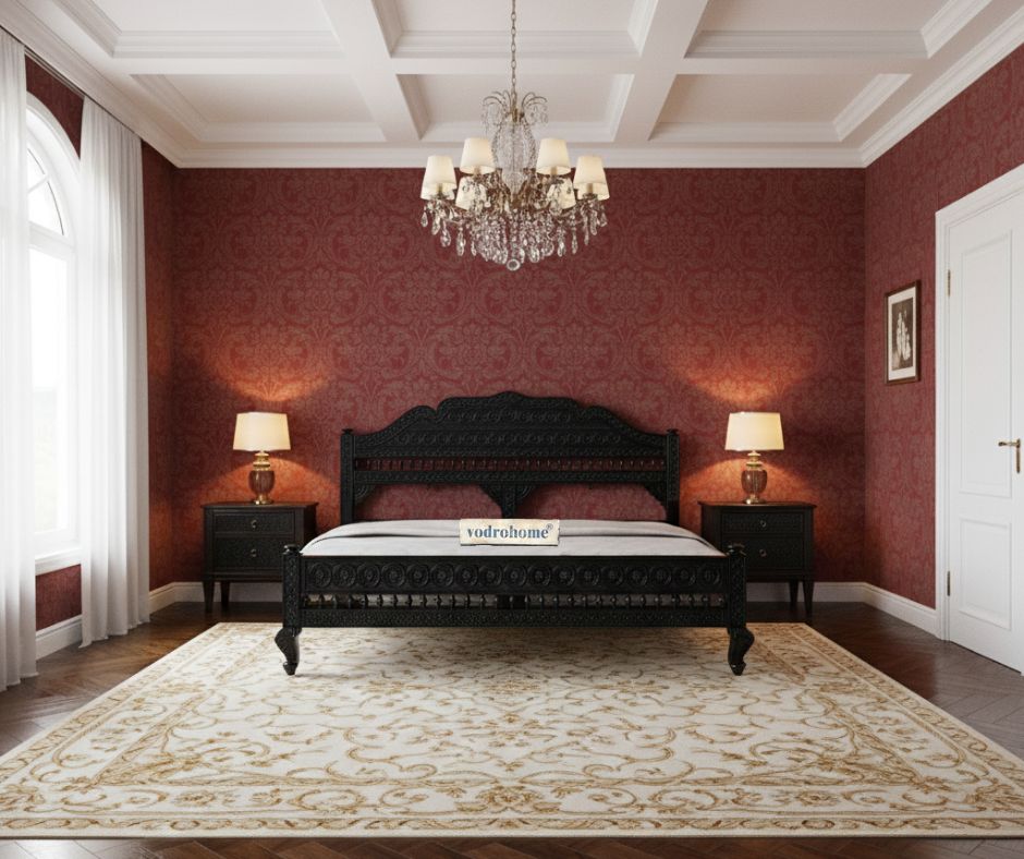 Vodrohome Jodhpur Carved Bed Luxuries B#006
