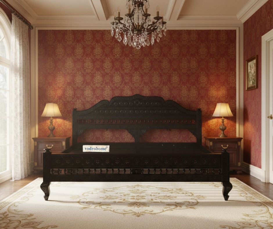 Vodrohome Jodhpur Carved Bed Luxuries B#006