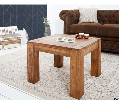 vodrohome solid sheesham wood centre table - premium designer square coffee table for home and office table C#017