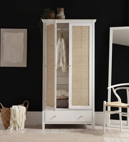 Vodrohome Woven Rattan Compact Double Closet wardrobe – almirah 93 W x 55 D x 185 H cm AB#003