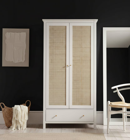 Vodrohome Woven Rattan Compact Double Closet wardrobe – almirah 93 W x 55 D x 185 H cm AB#003