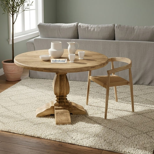 Solid Mango Wood French style Round Dining Table 75 X 75 X78h Cms C#003