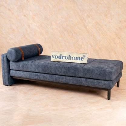 vodrohome cot – solace day bed with arm rest  -sethi bed – solid wood goa bed for porch – fabric lounge sofa 197 L × 80 W × 70 H cm. SO#24