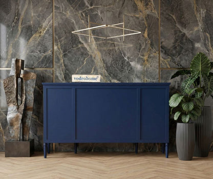 vodrohome solid wood lawrence chest of drawers – Egyptian Blue twelve drawers chest of drawer – luxurious collection of handicraft furniture 152x48x89 CM  SB#004