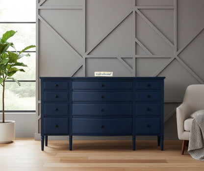 vodrohome solid wood lawrence chest of drawers – Egyptian Blue twelve drawers chest of drawer – luxurious collection of handicraft furniture 152x48x89 CM  SB#004