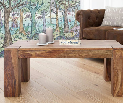 vodrohome classic design center table for office – solid sheesam wood coffee table honey finish - sofa set table classic C#013