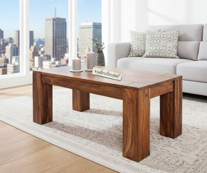 vodrohome classic design center table for office – solid sheesam wood coffee table honey finish - sofa set table classic C#013