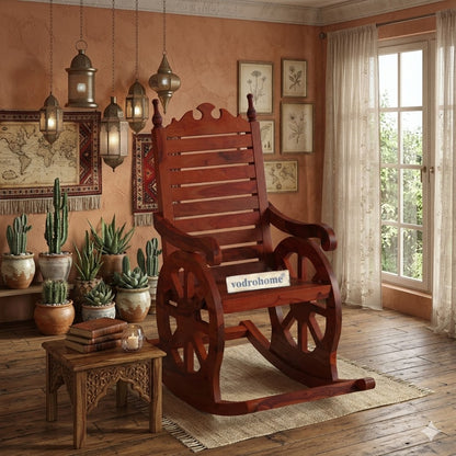 vodrohome Sheesham wood Roking chair – solid wood rocking chair – swing chair 56 56 X 97 X 119cm CH#011