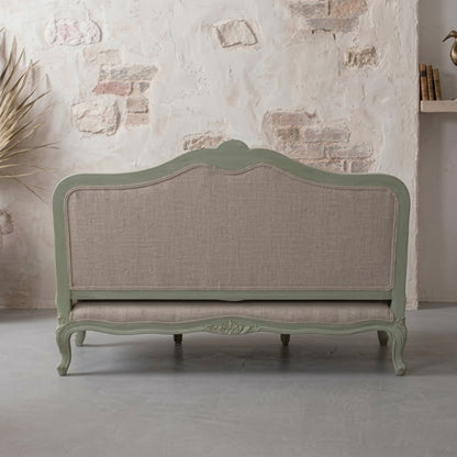 vodrohome three seater rattan cane sofa with wooden frame sage green finish-summer garden sofa SO#009