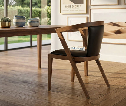 vodrohome Solid Wood Colonial Chair comfortable Leather Upholstered chair prefect for café, restaurant, dining chair, arm chair CH#006