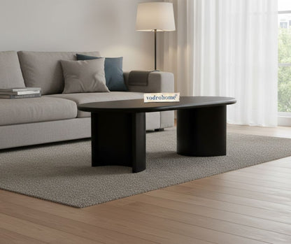 Vodrohome oval shape coffee table – solid mango wood center table for office and living room – conference table C#025