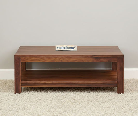 vodrohome Sheesham Wood Coffee Table With Shelf For Living Room Honey Finish – Confrence Table – Sofa Set Table Classic C#012
