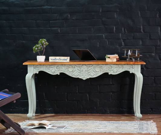 vodrohome console tables for entryway | hallway table entryway | wooden console table living room | carved accent tables for entryway CO#001