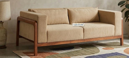 vodrohome three seater sofa with wooden frame | Premium fabric lounge sofa | cotton linen sofa SO#003
