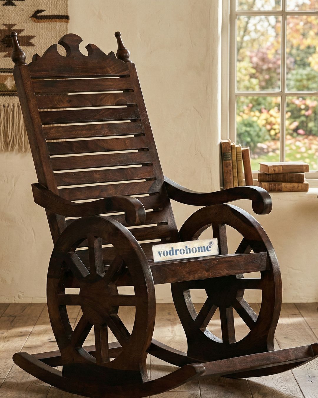 vodrohome Sheesham wood Roking chair – solid wood rocking chair – swing chair 56 56 X 97 X 119cm CH#011