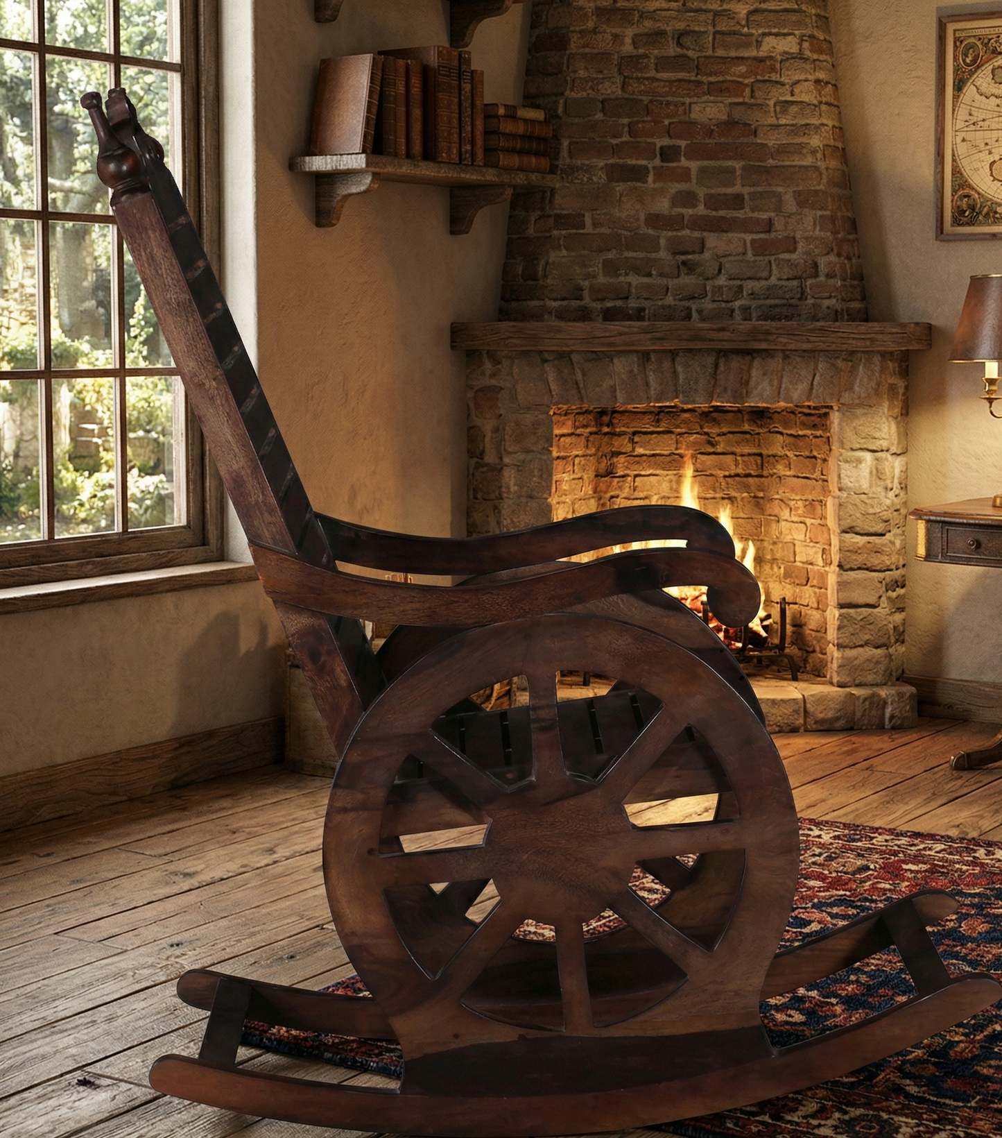 vodrohome Sheesham wood Roking chair – solid wood rocking chair – swing chair 56 56 X 97 X 119cm CH#011