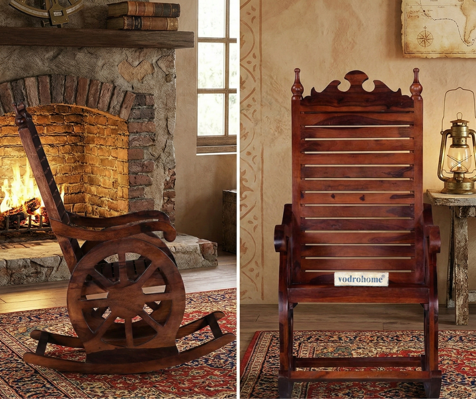 vodrohome Sheesham wood Roking chair – solid wood rocking chair – swing chair 56 56 X 97 X 119cm CH#011